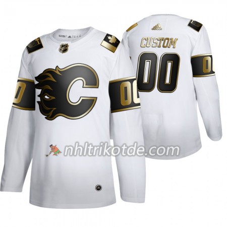 Calgary Flames Trikot Custom Adidas 2019-2020 Golden Edition Weiß Authentic - Herren